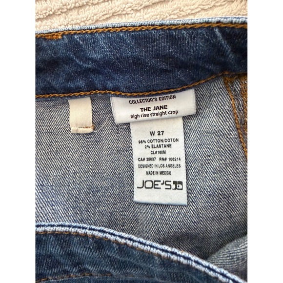 Joe's Women's The Jane High Rise‎ Straight Crop Denim Blue Jeans Size 27 - Picture 6 of 10